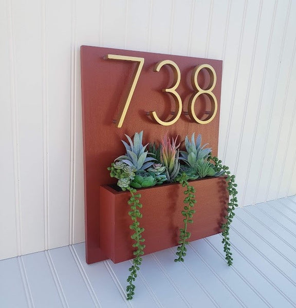 Address Planter - CUSTOM PAINT COLOR