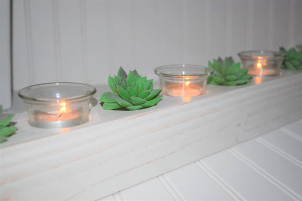 Candle and Succulent Centerpiece - Choose Your Size and Color!