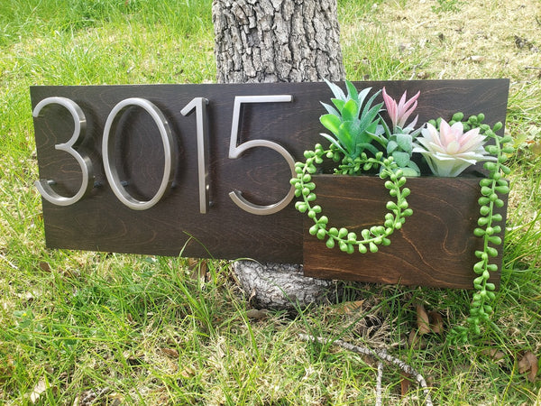 Address Planter - WALNUT Narrow