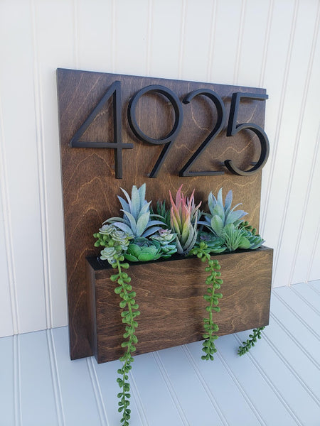Address Planter - WALNUT