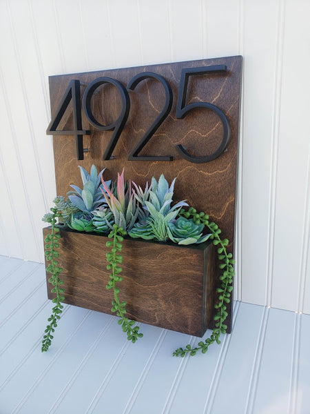 Address Planter - WALNUT