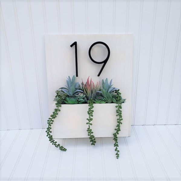 Address Planter - ANTIQUE WHITE (Farmhouse Distressed White)
