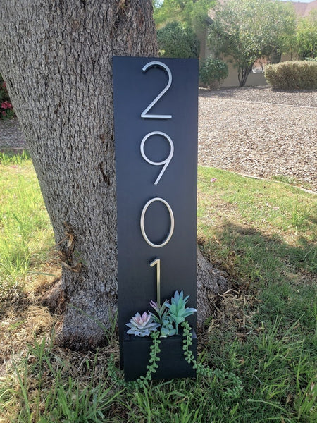 Address Planter - ESPRESSO (DARK BROWN) Narrow