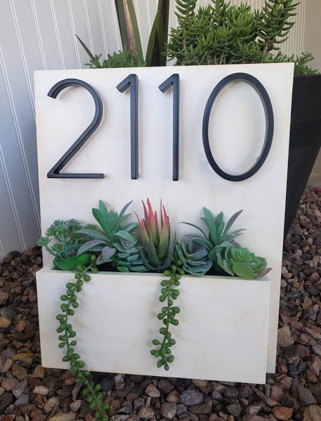 Address Planter - ANTIQUE WHITE (Farmhouse Distressed White)