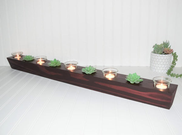 Candle and Succulent Centerpiece - Choose Your Size and Color!