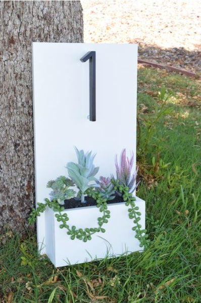Address Planter - WHITE Narrow