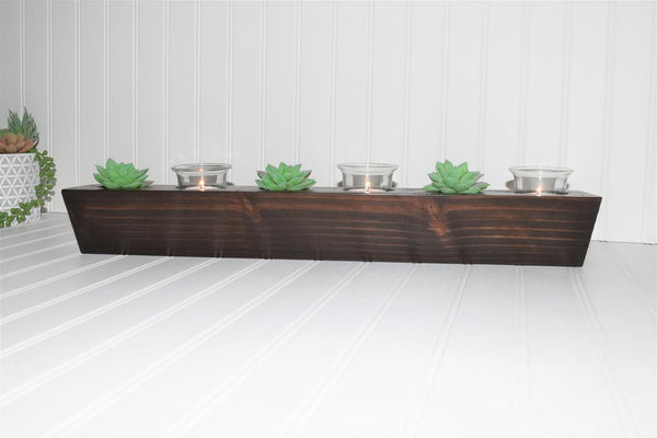 Candle and Succulent Centerpiece - Choose Your Size and Color!