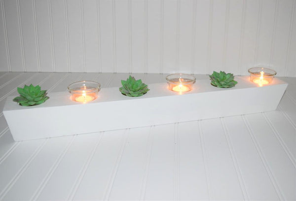 Candle and Succulent Centerpiece - Choose Your Size and Color!