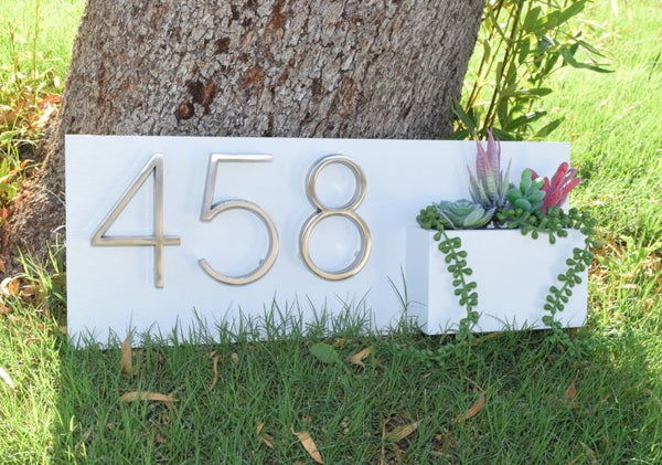 Address Planter - WHITE Narrow