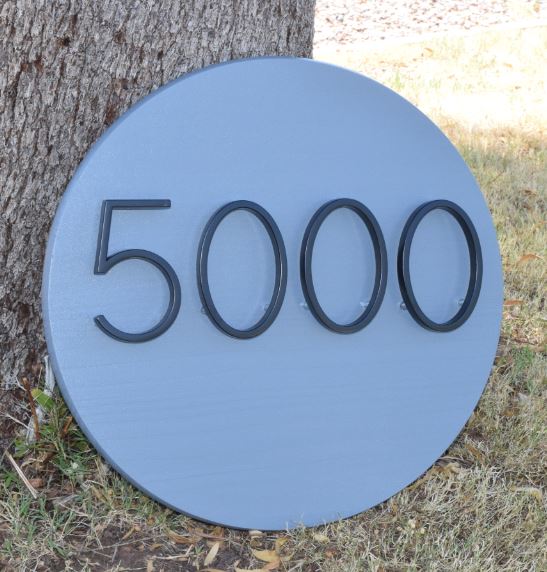 Round Plaque - GREY-BLUE