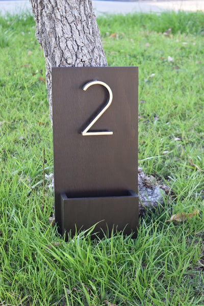 Address Planter - ESPRESSO (Dark Brown)