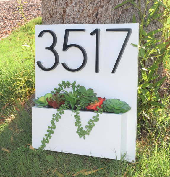Address Planter - WHITE