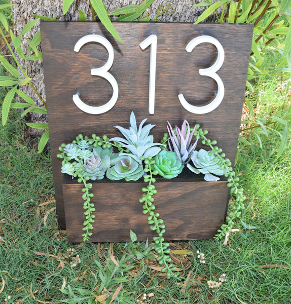 Address Planter - WALNUT