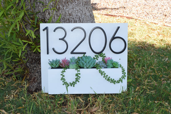Address Planter - WHITE