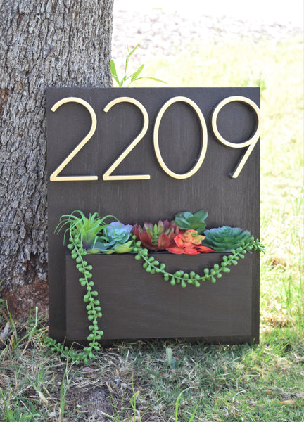 Address Planter - ESPRESSO (Dark Brown)