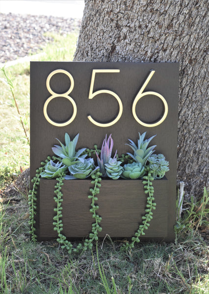Address Planter - ESPRESSO (Dark Brown)