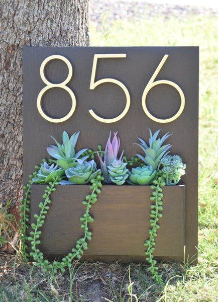 Address Planter - ESPRESSO (Dark Brown)