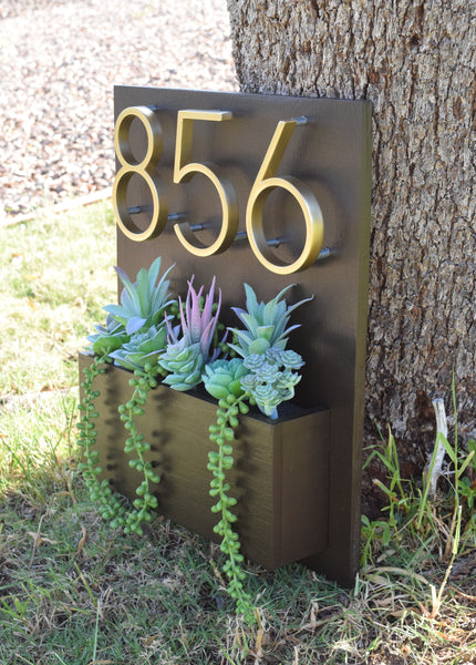 Address Planter - ESPRESSO (Dark Brown)