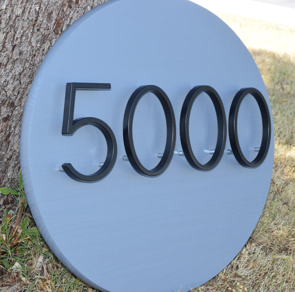 Round Plaque - GREY-BLUE