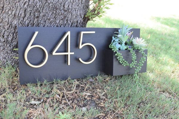 Address Planter - ESPRESSO (DARK BROWN) Narrow