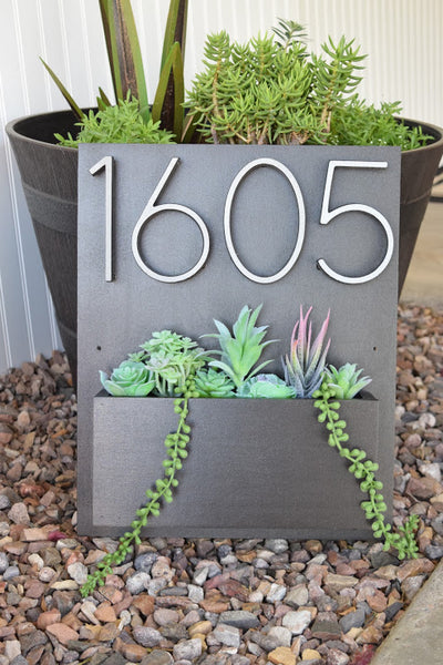 Address Planter - ESPRESSO (Dark Brown)