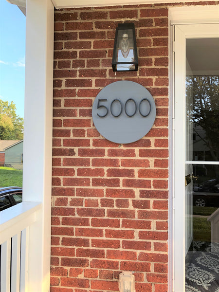 Round Plaque - GREY-BLUE