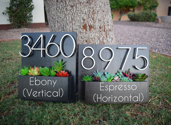 Address Planter - ESPRESSO (Dark Brown)