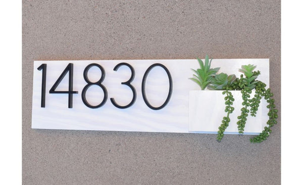 Address Planter - WHITE Narrow