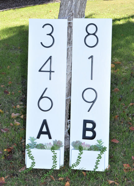 Address Planter - WHITE Narrow