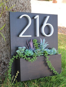 Hand Crafted Address Planters