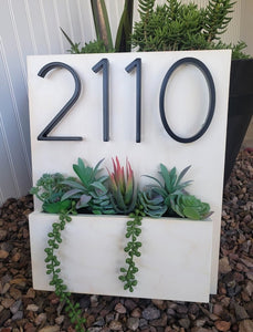 succulent house number planter Address Planter