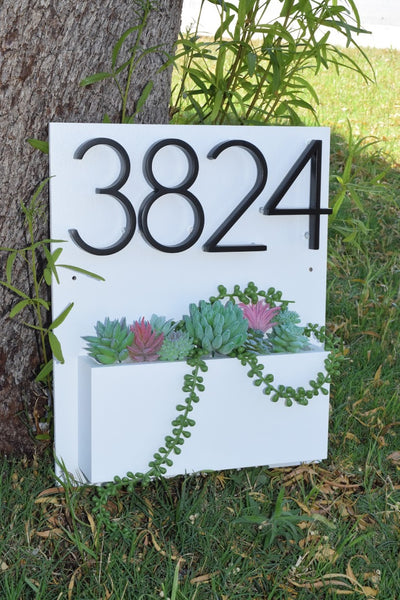 Address Planter - WHITE