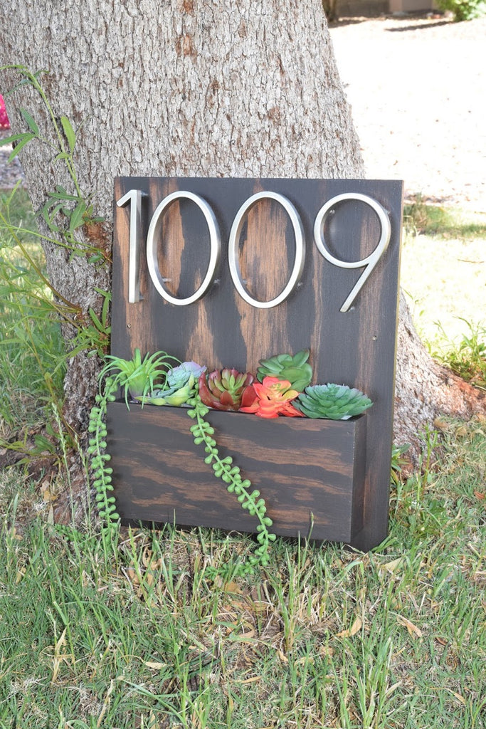 planter box house number Address Planter
