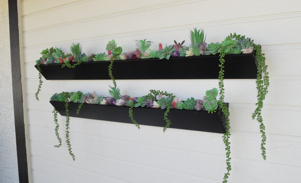 succulent planter long Long Wall Planter