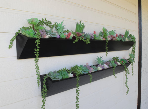 indoor wall succulents succulents Long Wall Planter
